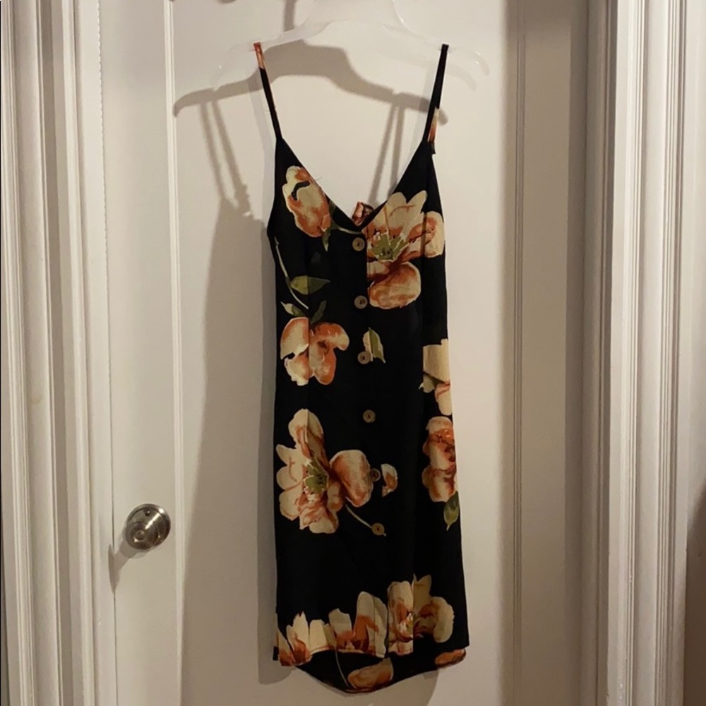 Black floral sundress